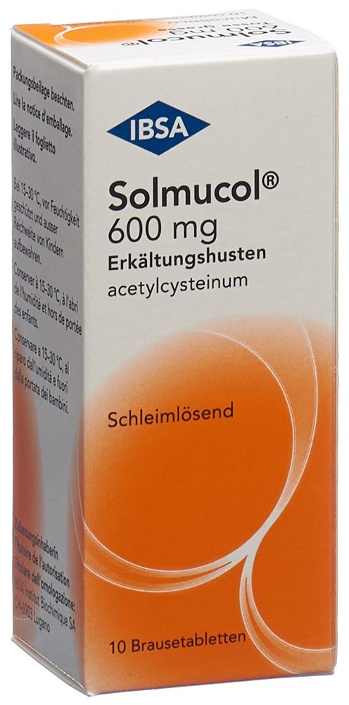 SOLMUCOL toux grasse cpr eff 600 mg 10 pce