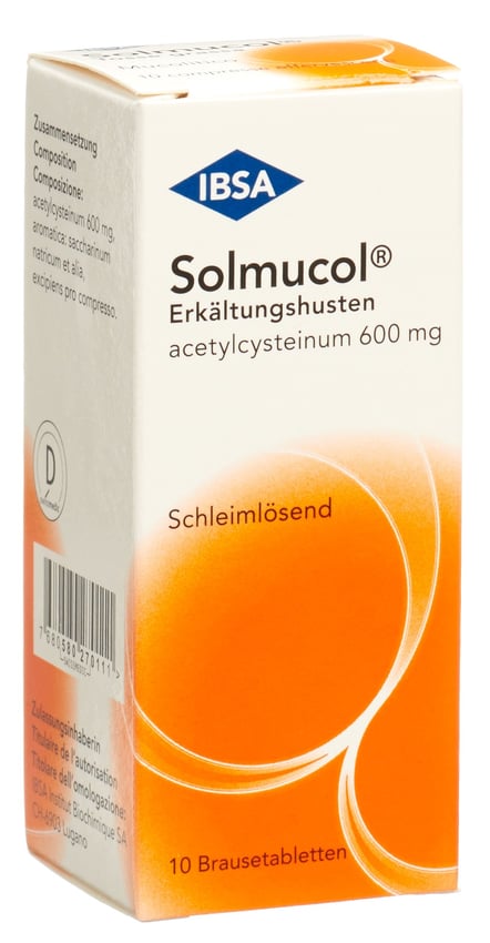 Solmucol 600 Erkältungshusten, compressa effervescente