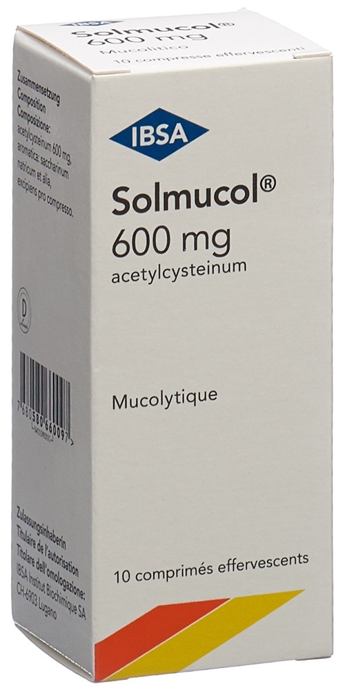 Solmucol 600, compressa effervescente