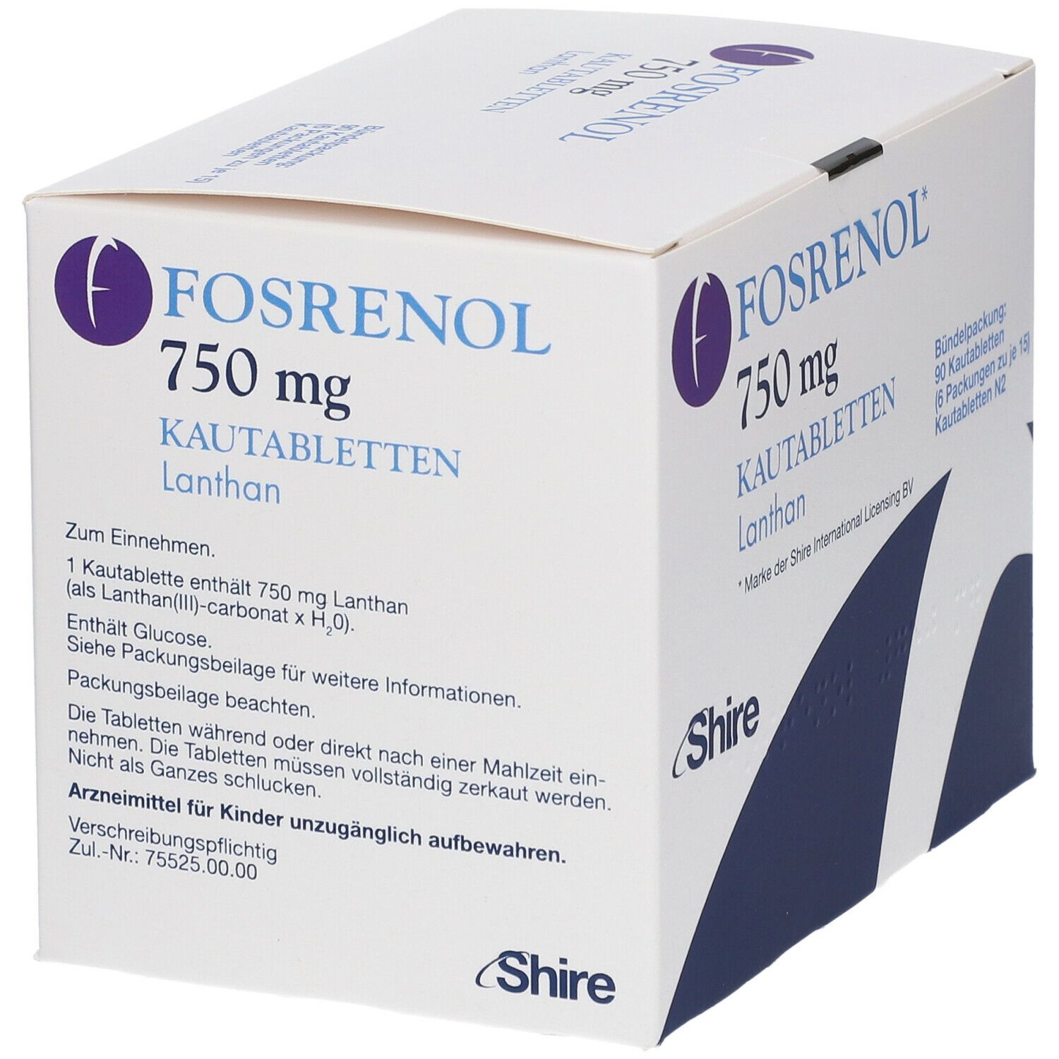 Fosrenol 750 mg, Kautabletten