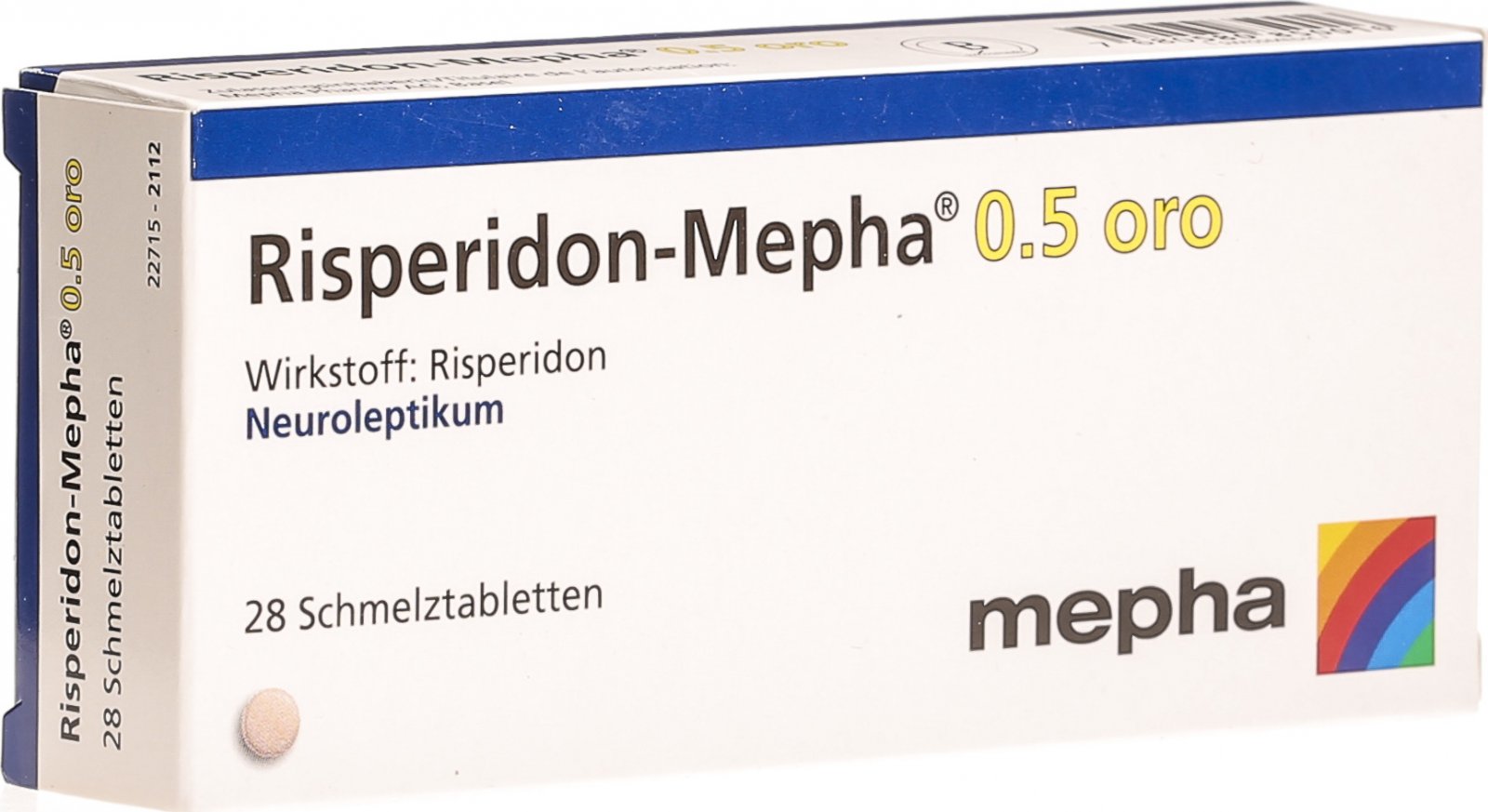 Risperidon-Mepha 0,5 mg oro, Schmelztabletten
