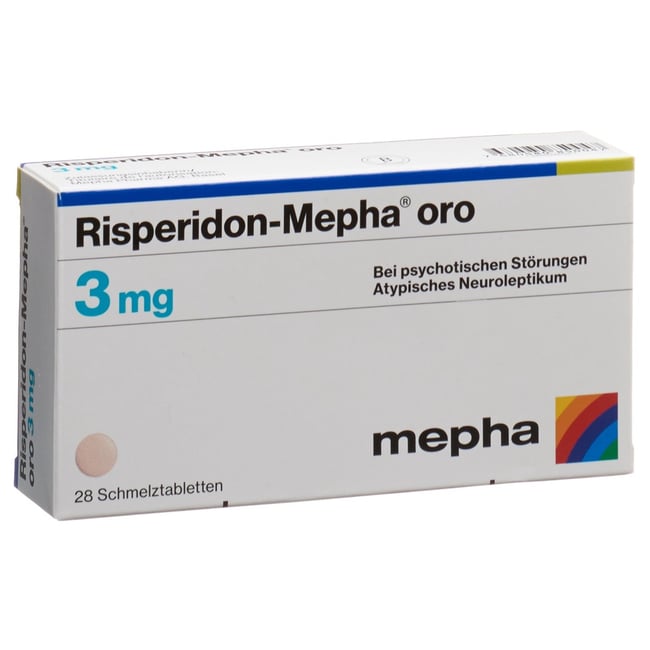 Risperidon-Mepha 3 mg oro, Schmelztabletten