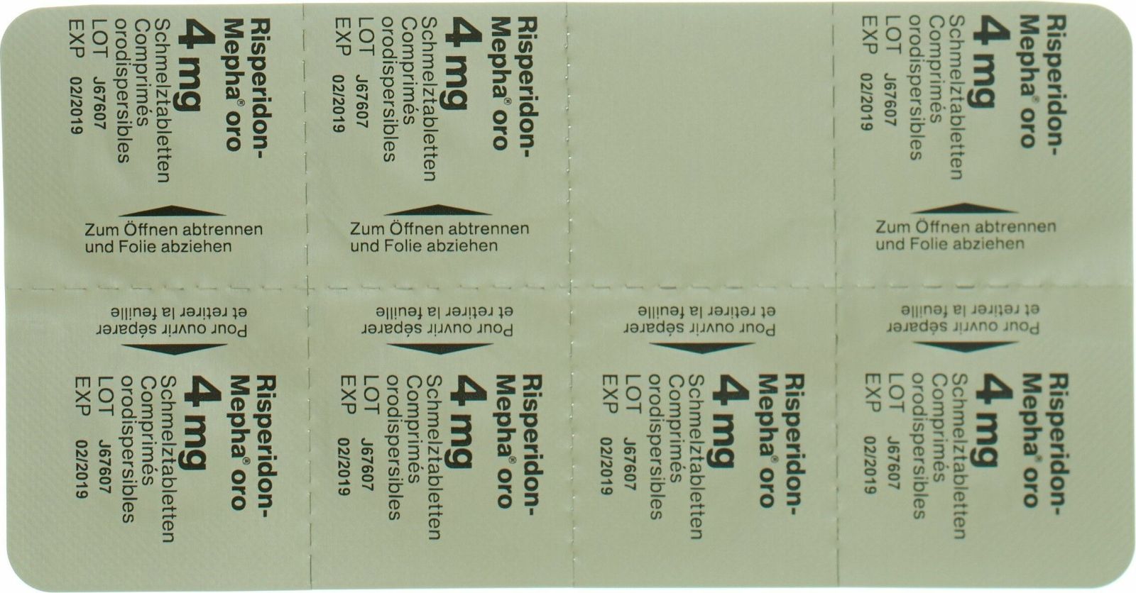Risperidon-Mepha 4 mg oro, Schmelztabletten