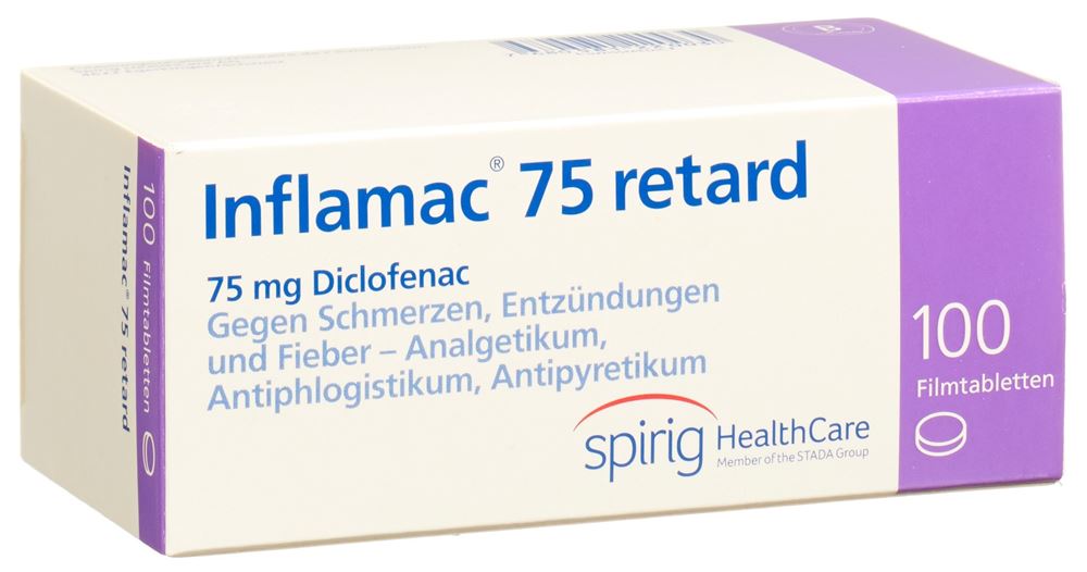 INFLAMAC retard cpr pell ret 75 mg 100 pce