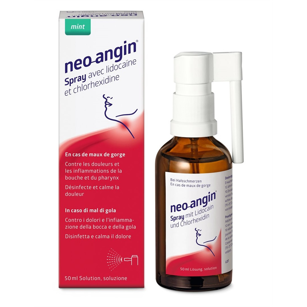 NEO-ANGIN spray av lidocaïne chlorhexidin 50 ml