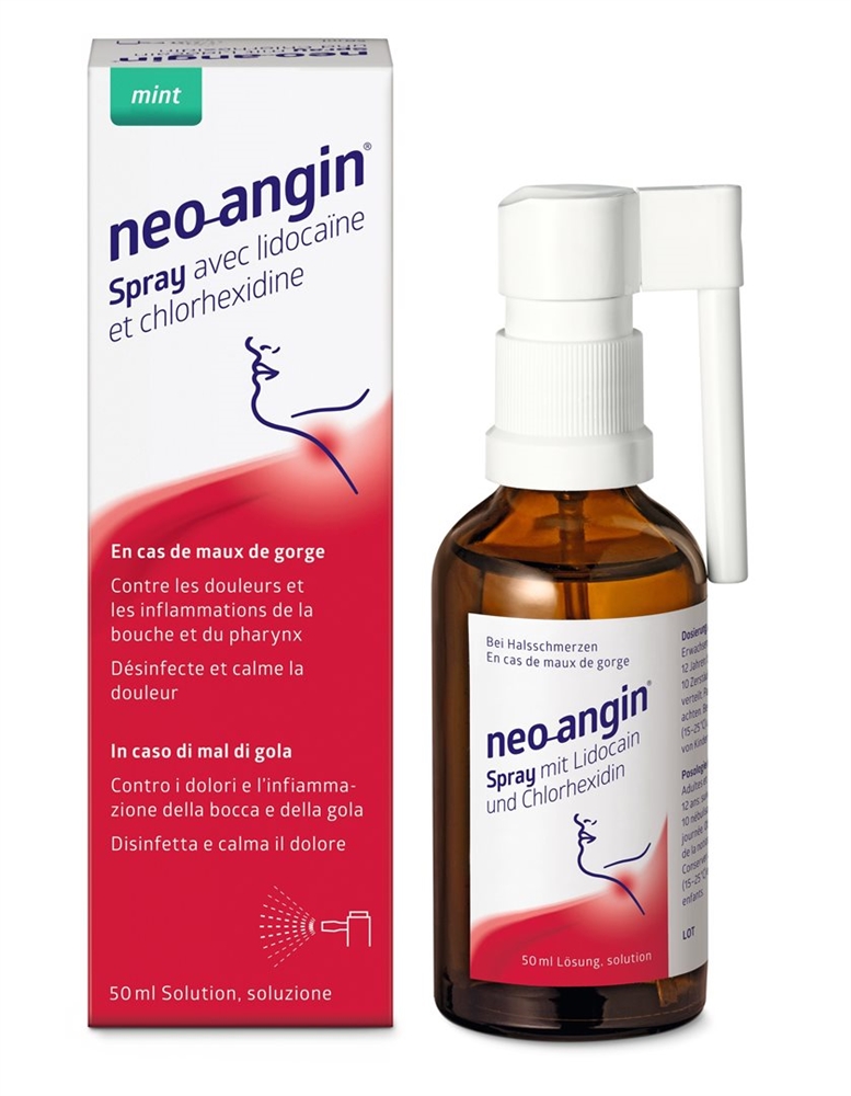 Neo-Angin mit Lidocain und Chlorhexidin Spray, Lösung
