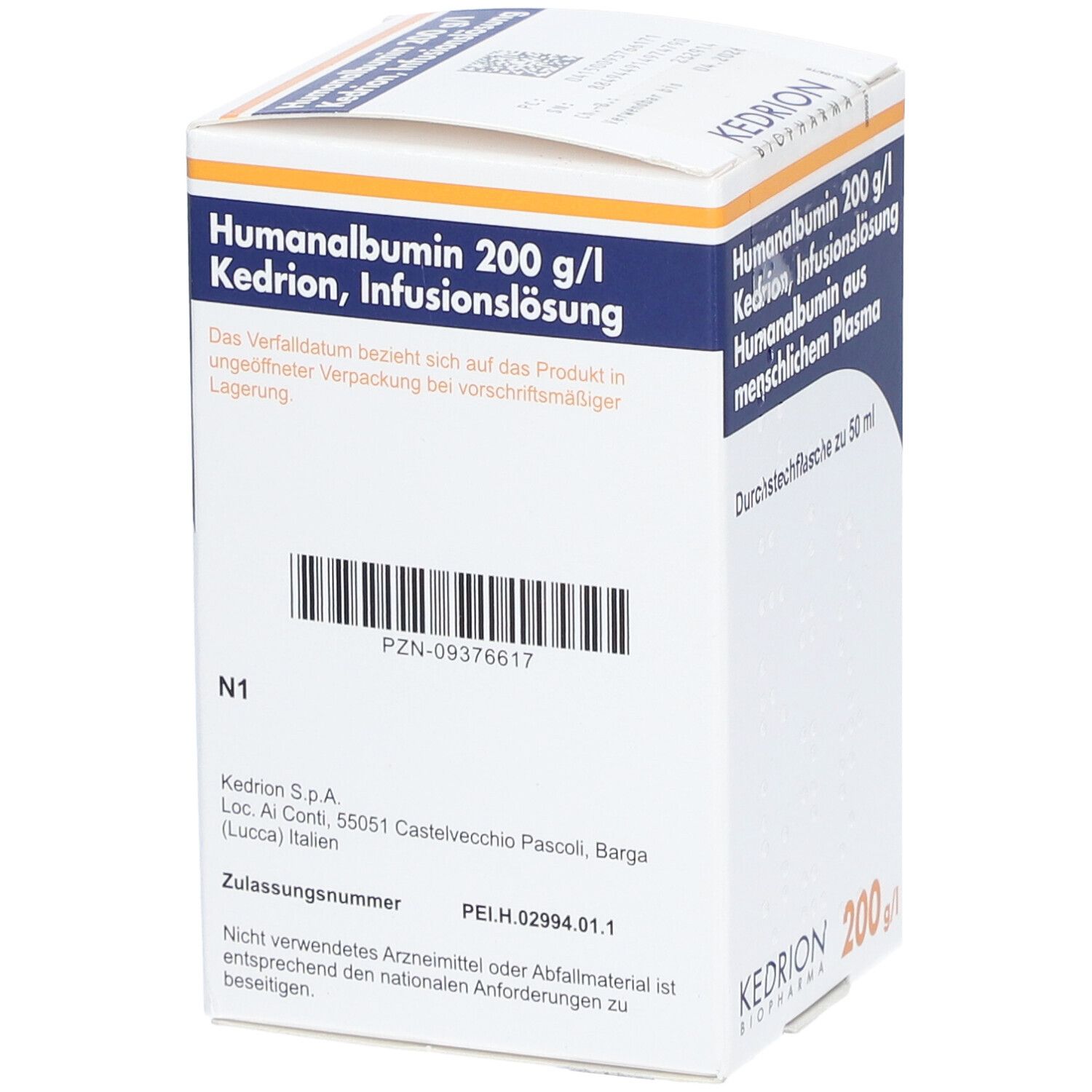 Uman Albumin Kedrion 200 g/I, solution pour perfusion