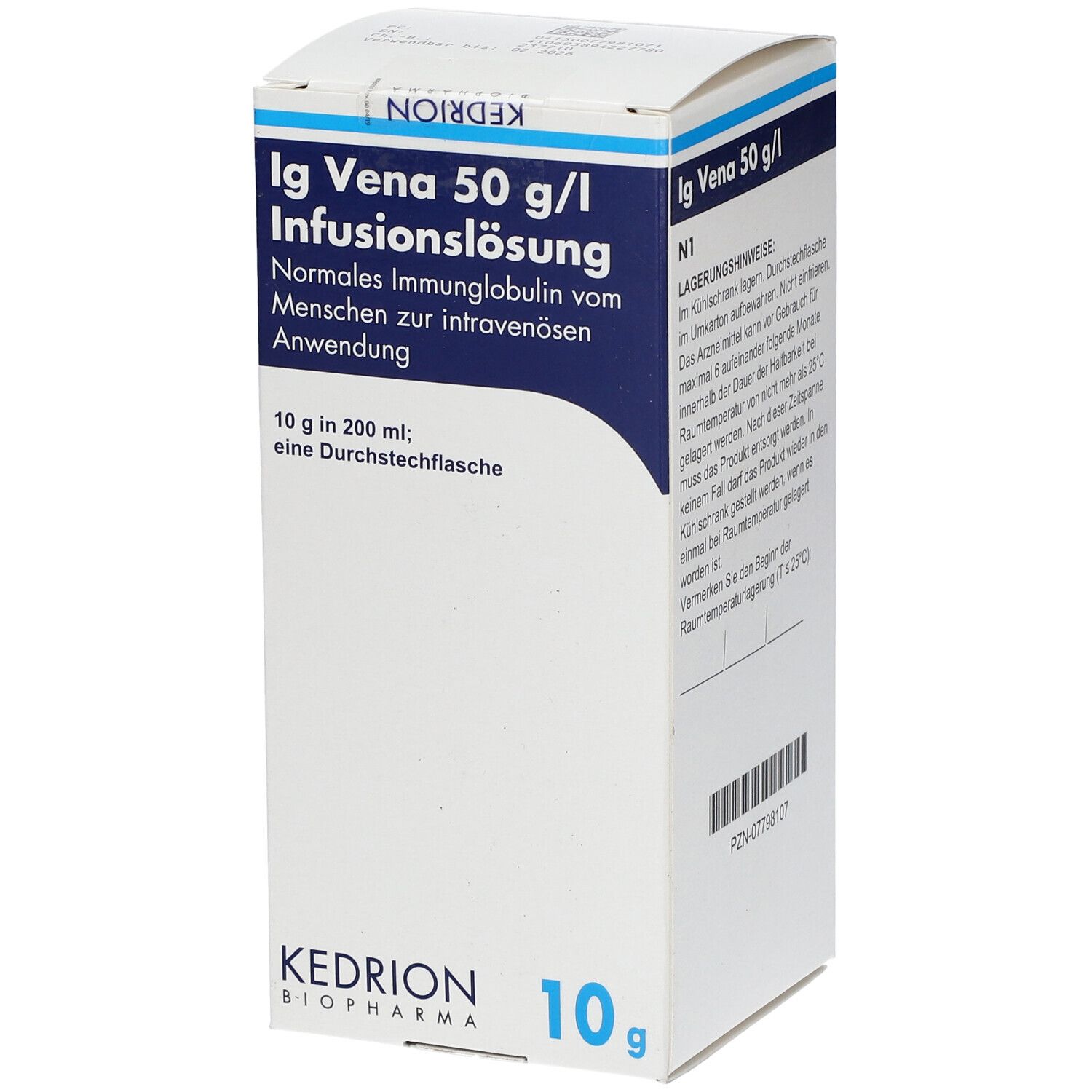Ig Vena Kedrion 5%, sol perf 10 g/200 ml , 200 ml