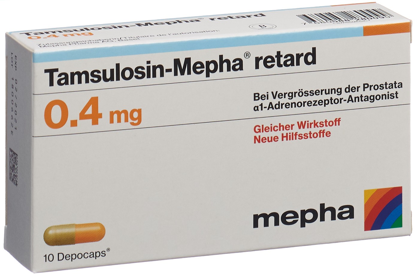 Tamsulosin Streuli 0,4 mg, Retardkapseln