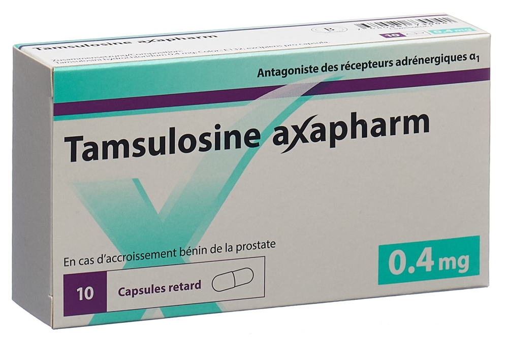 TAMSULOSINE axapharm caps ret 0.4 mg 10 pce