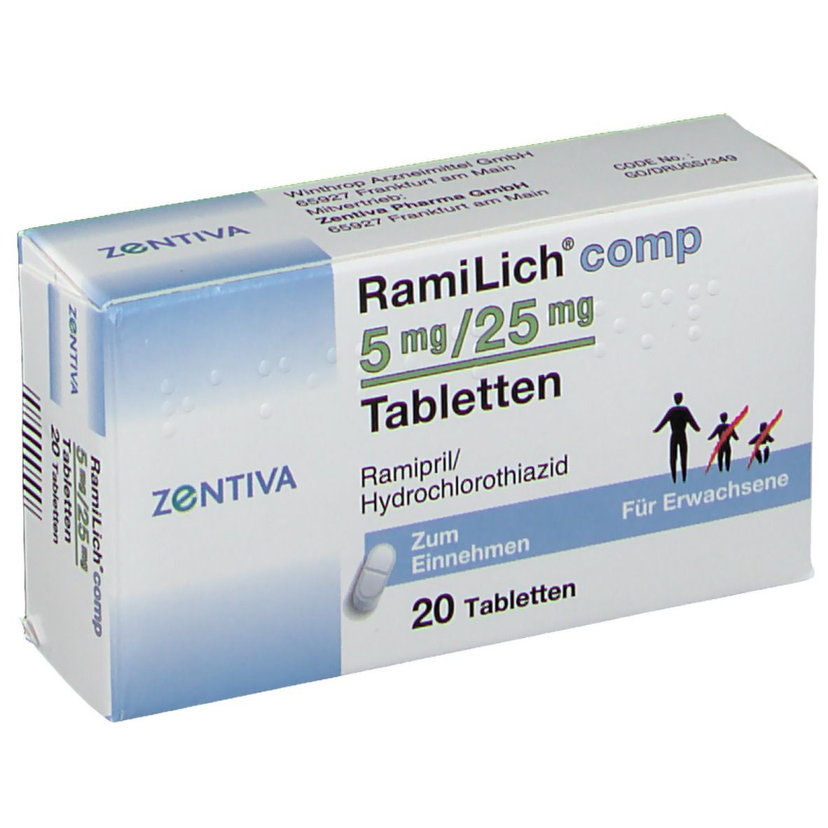 RAMIPRIL HCT Zentiva cpr 5/25 mg 20 pce