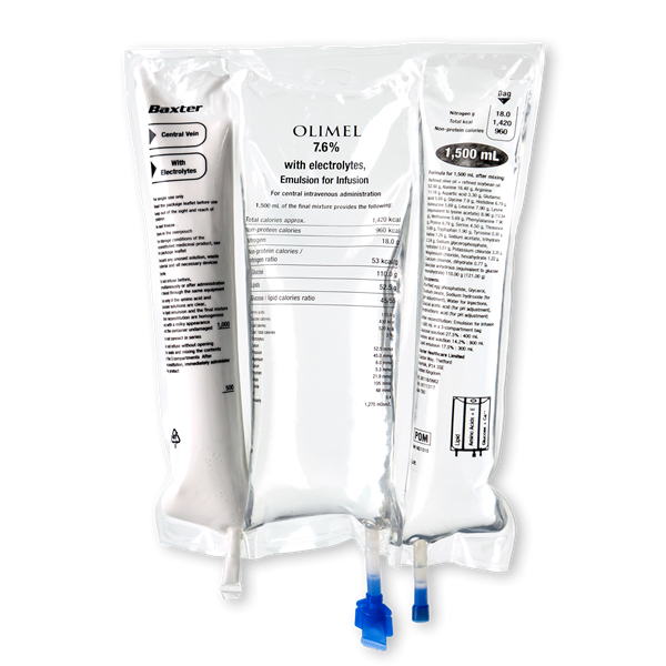 OLIMEL av électrolyt émuls perf 5.7 % 2000ml 4 pce