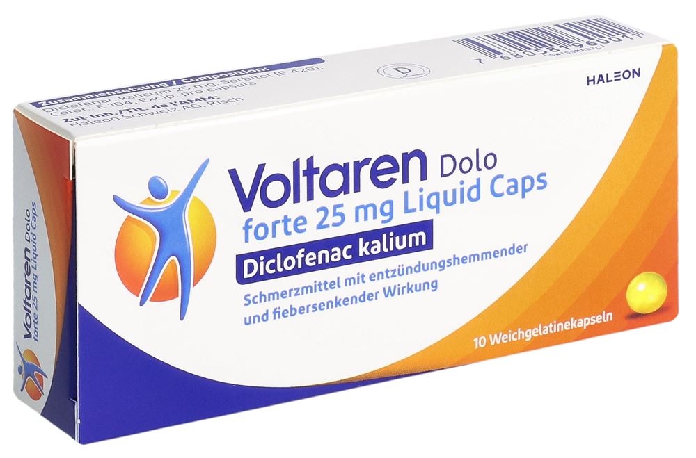 VOLTAREN DOLO forte Liquid Caps 25 mg 10 pce