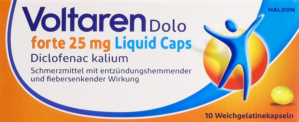 Voltaren Dolo forte 25 mg Liquid Caps, Weichgelatinekapseln
