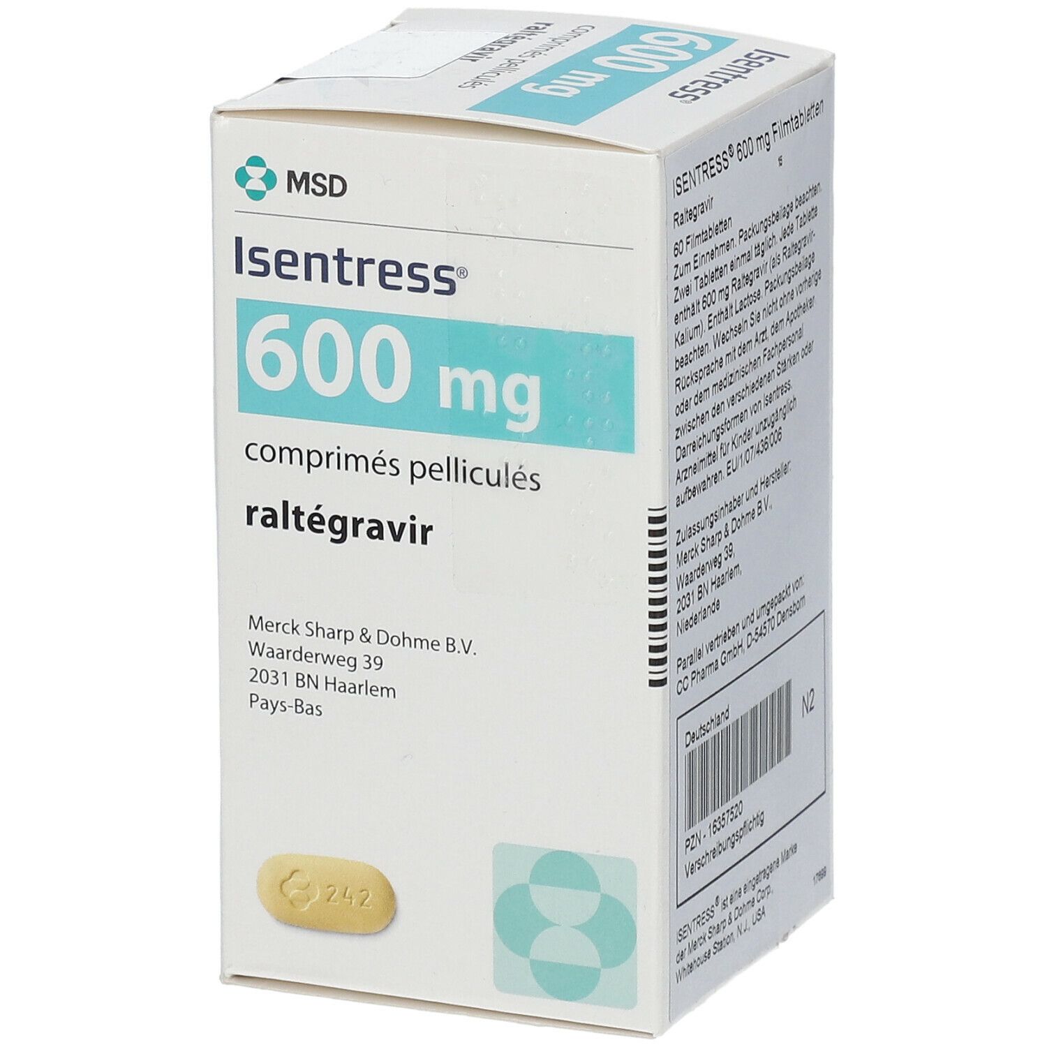 Isentress 600 mg, Filmtabletten
