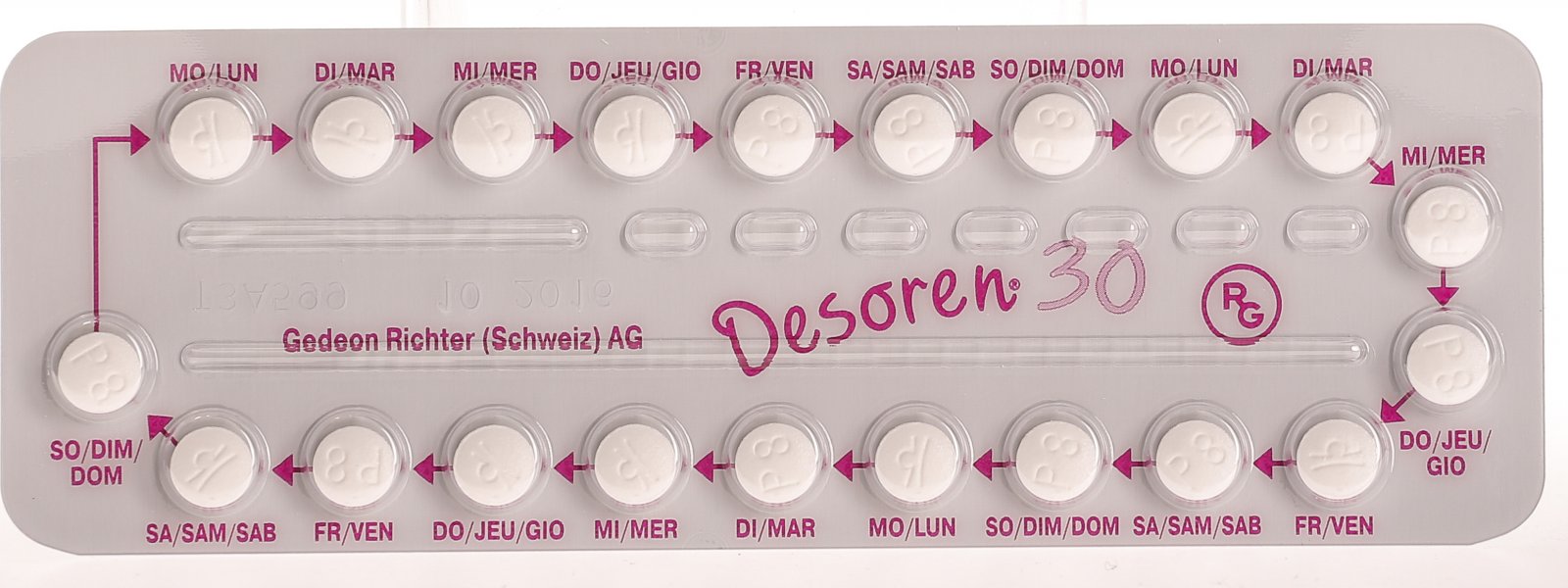 Desoren 30, Filmtabletten