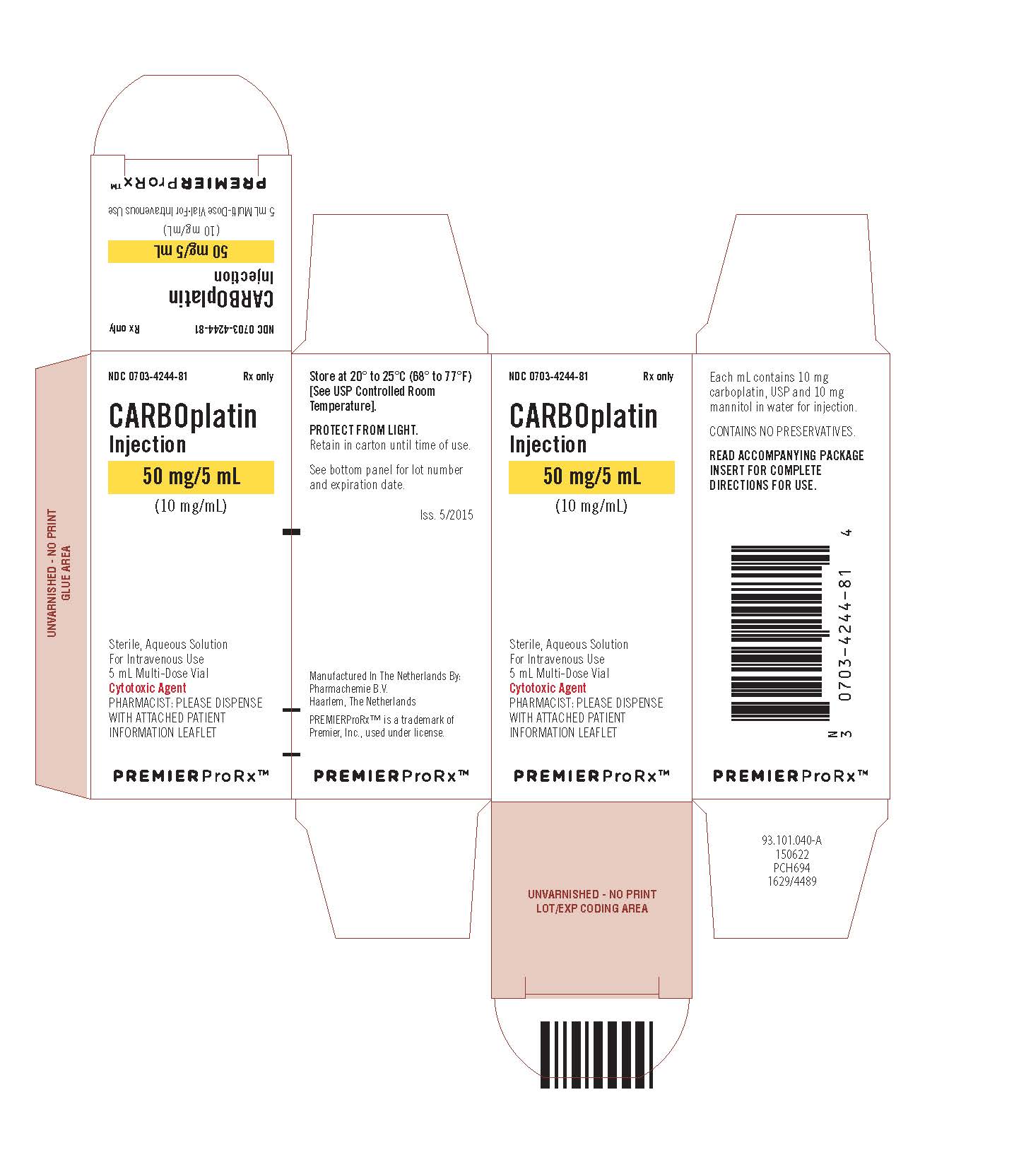Carboplatin-Teva liquid 50 mg / 5 ml, Infusionslösung