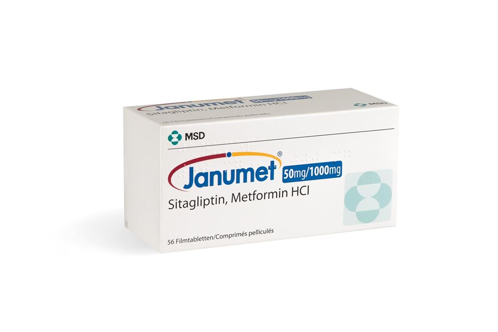 JANUMET 50/ cpr pellic 1000 mg 56 pce