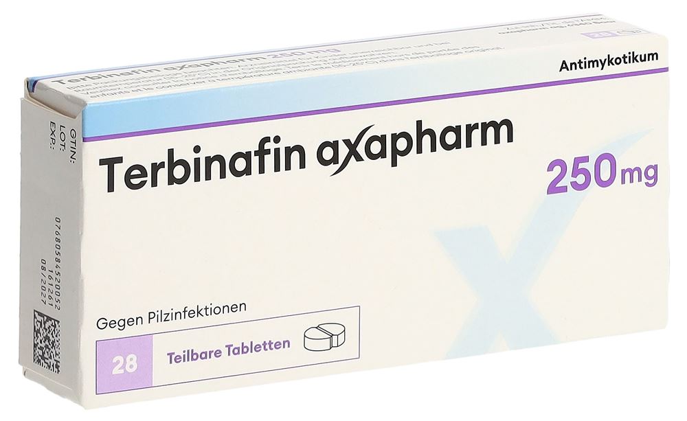 TERBINAFINE axapharm cpr 250 mg 28 pce