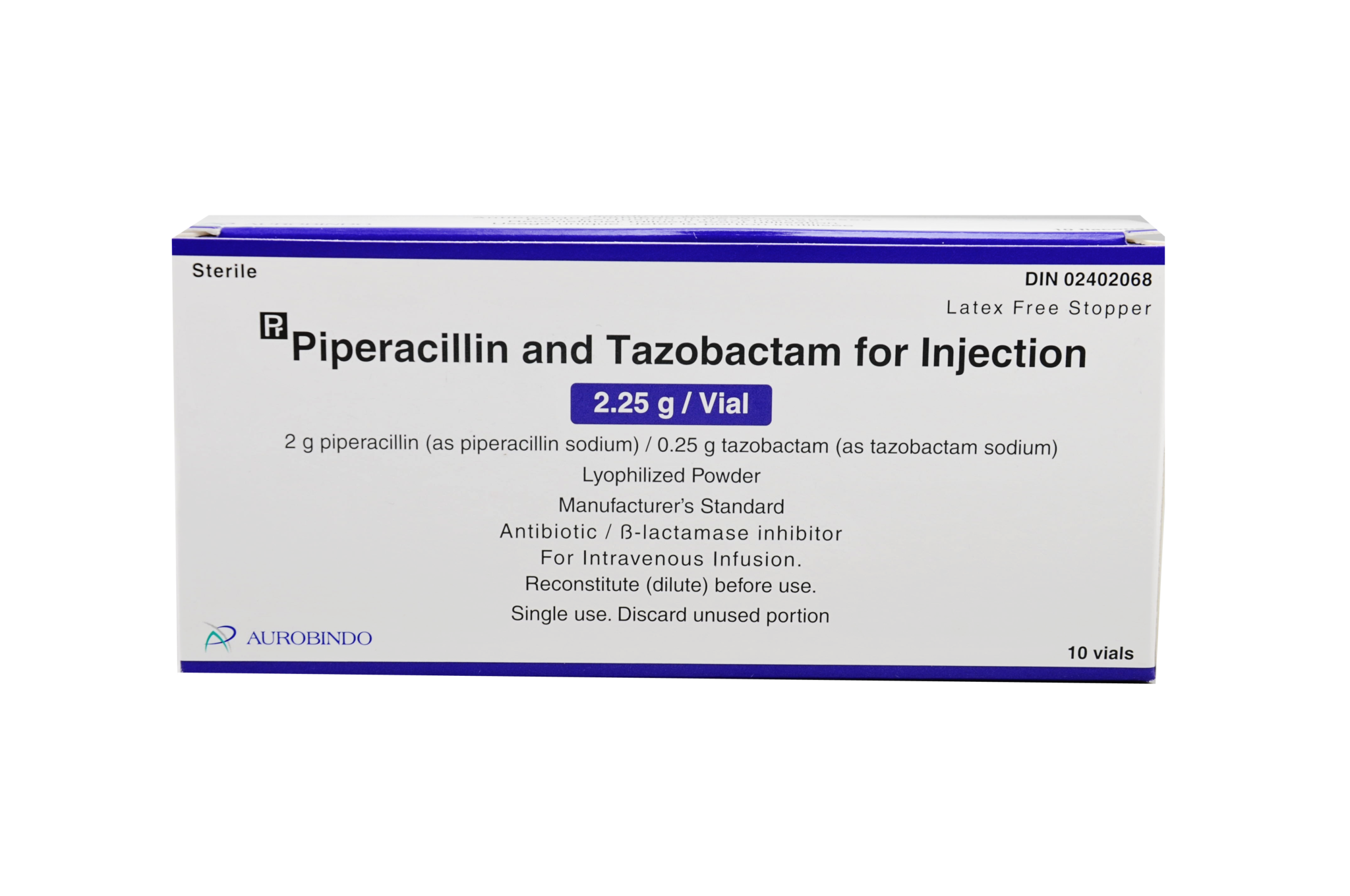 PIPERACILLIN TAZOB. Stragen 2.25 g flac 10 pce