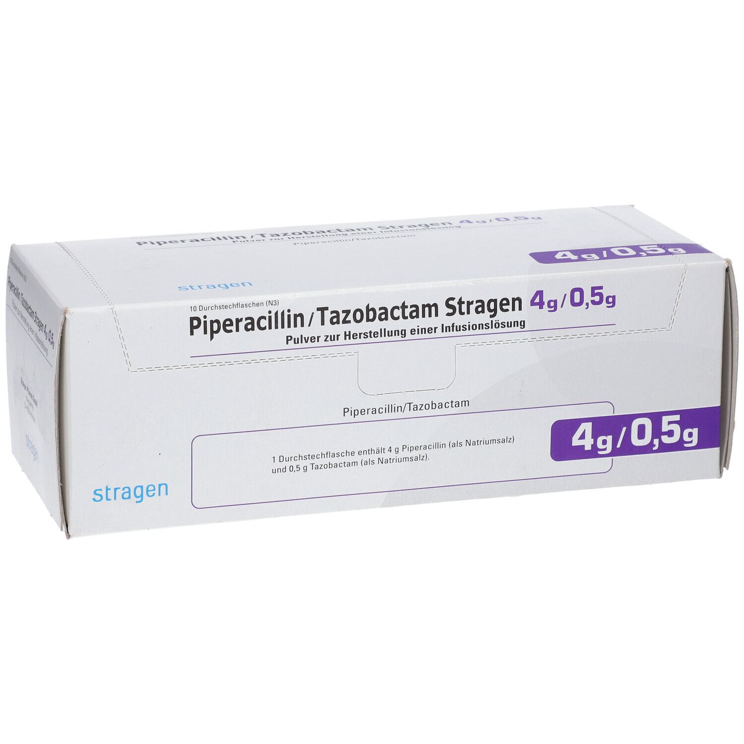 Piperacillin-Tazobactam Stragen 4,5 g, poudre pour solution pour perfusion
