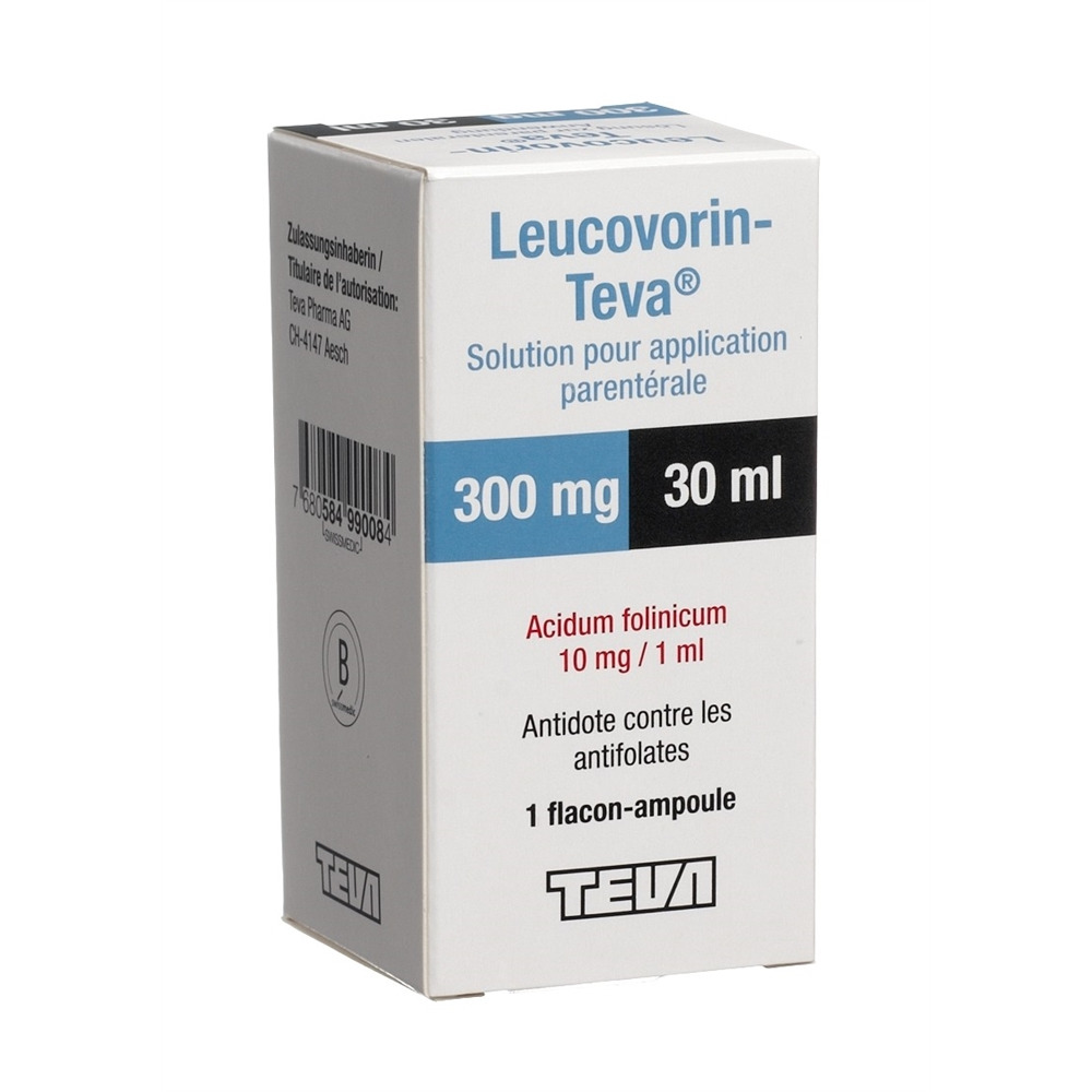 LEUCOVORIN Teva sol inj 300 mg/30ml flac 30 ml