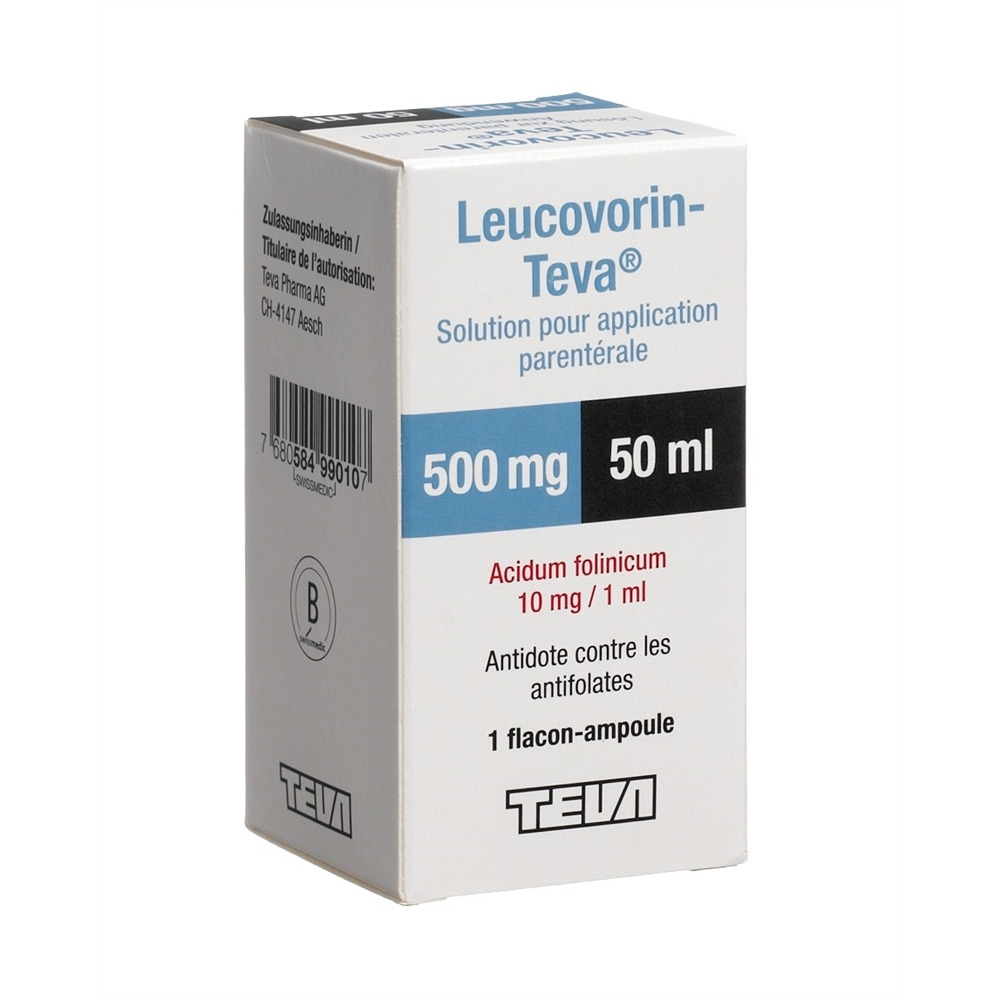 LEUCOVORIN Teva sol inj 500 mg/50ml flac 50 ml