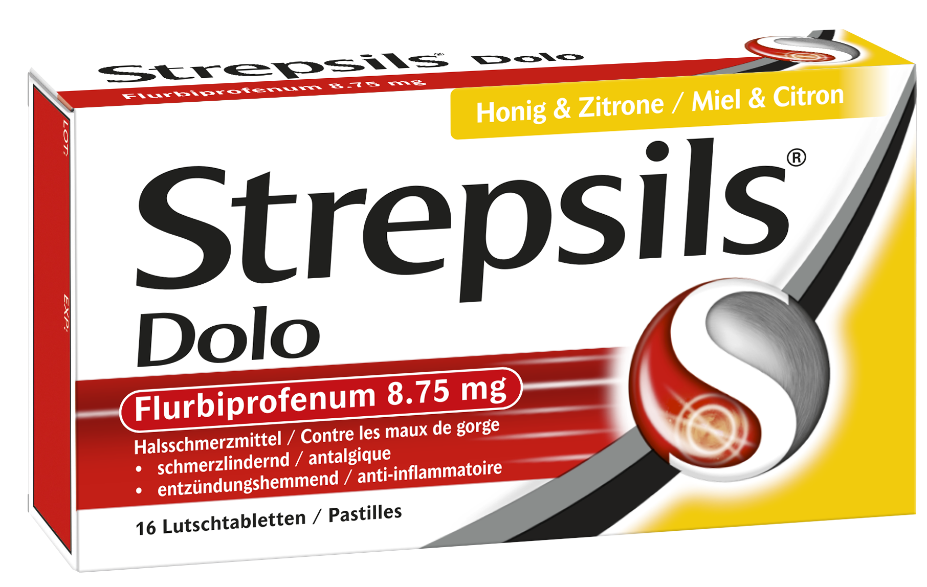 Strepsils Dolo, Lutschtabletten mit Honig/Zitronengeschmack