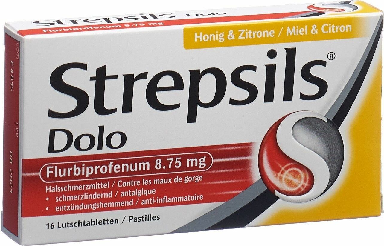 Strepsils Dolo, Lutschtabletten mit Honig/Zitronengeschmack