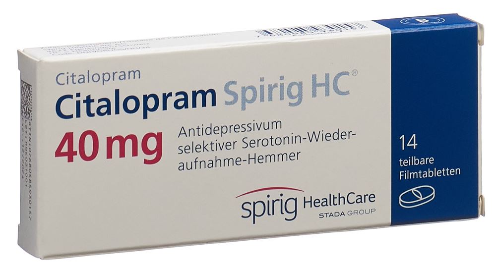 CITALOPRAM Spirig HC cpr pellic 40 mg 14 pce