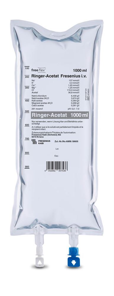 RINGER-ACETAT Fresenius 1000ml Freeflex 10 pce