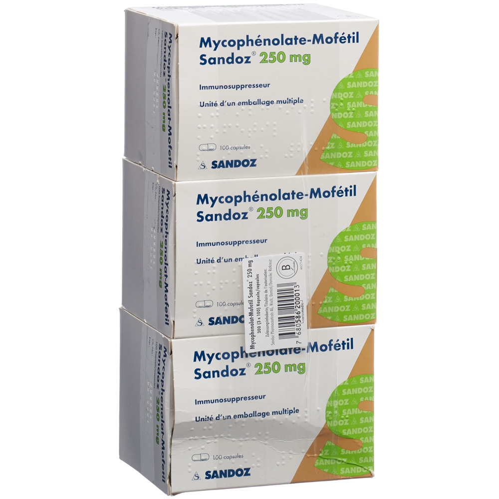 MYCOPHENOLAT-MOFETIL Sandoz caps 250 mg 300 pce