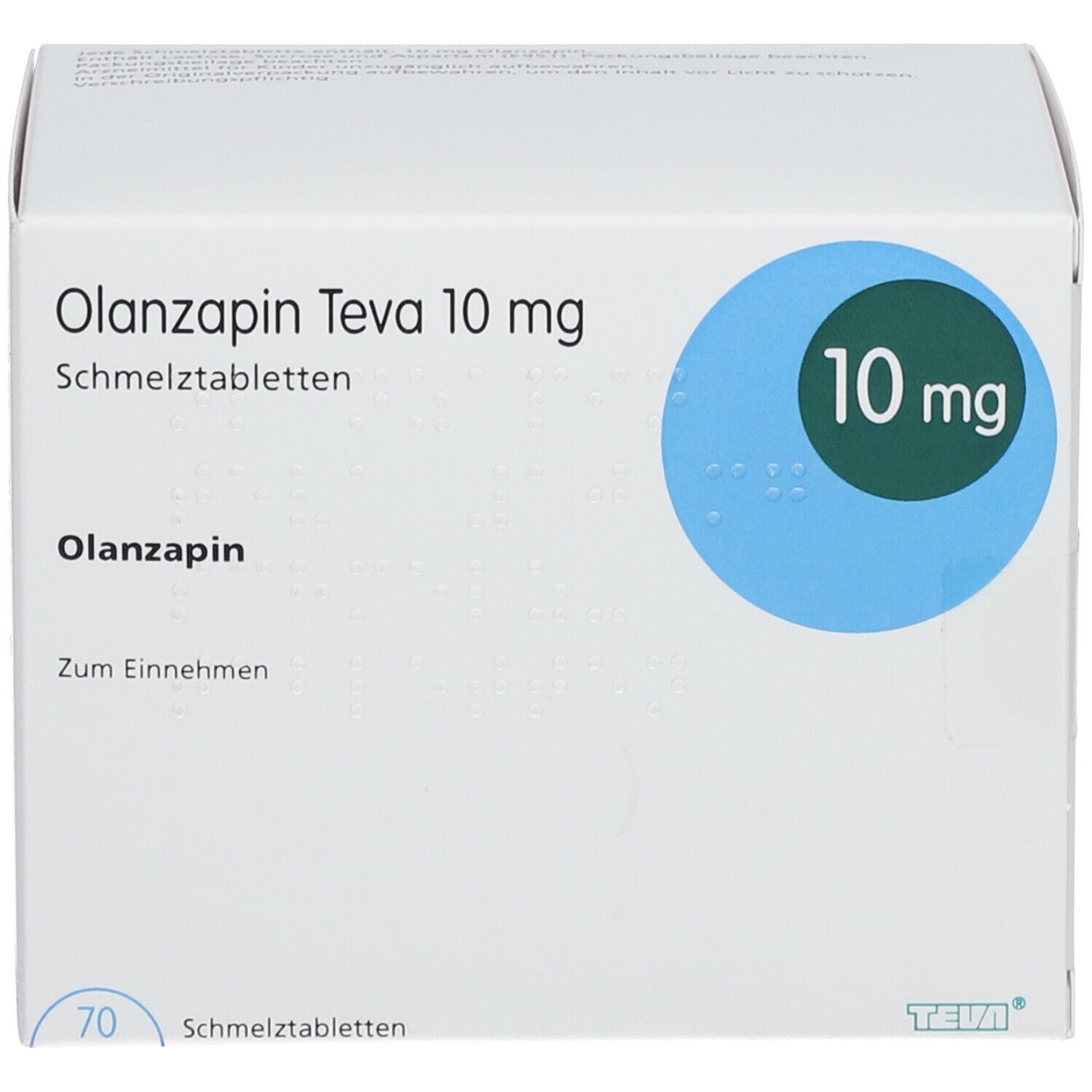 Olanzapin-Mepha Teva 10 mg, Filmtabletten
