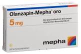 Olanzapin-Mepha Teva oro 5 mg, Schmelztabletten