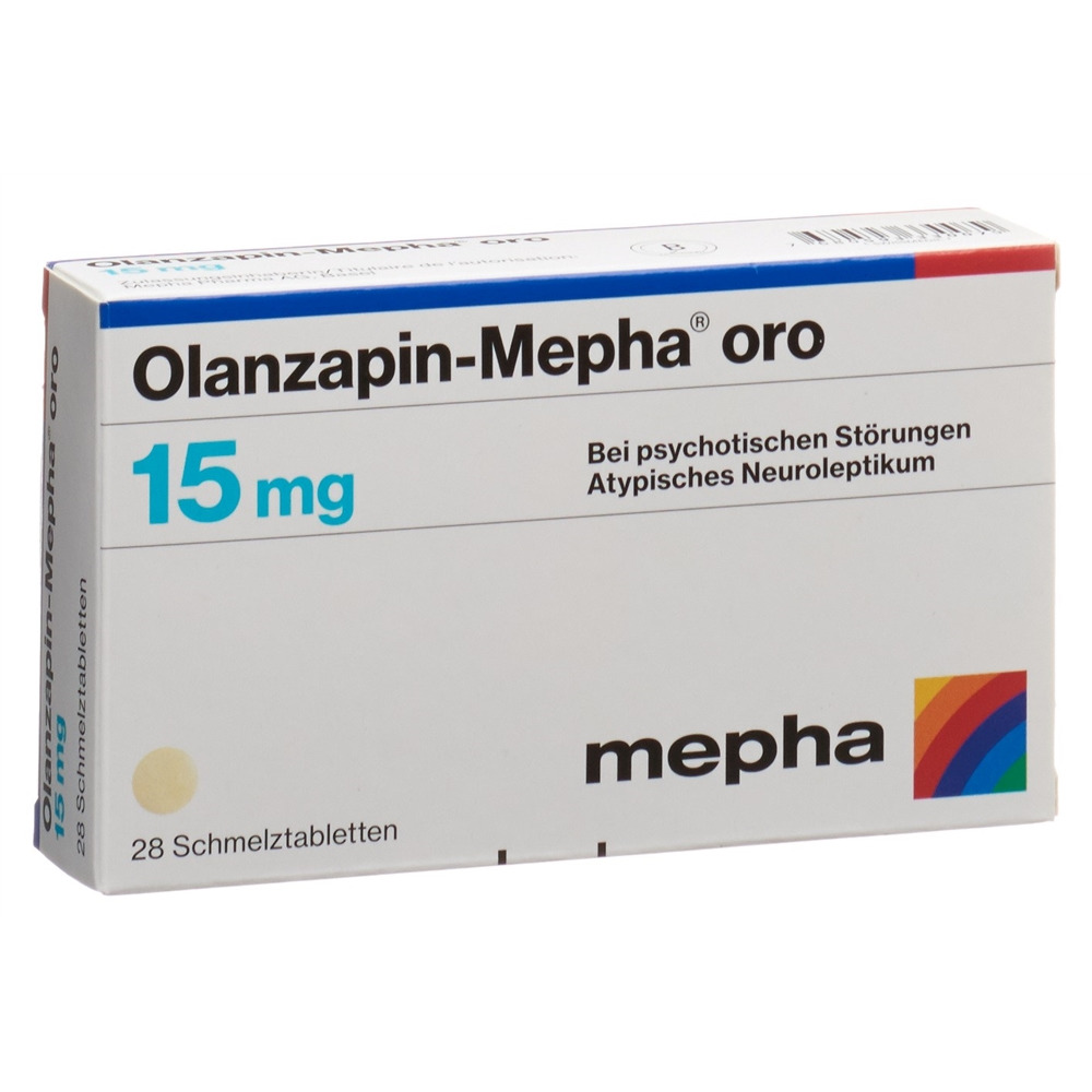 Olanzapin-Mepha Teva oro 15 mg, Schmelztabletten