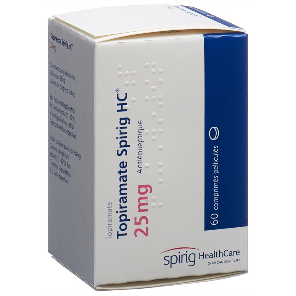 TOPIRAMAT Spirig HC cpr pell 25 mg bte 60 pce