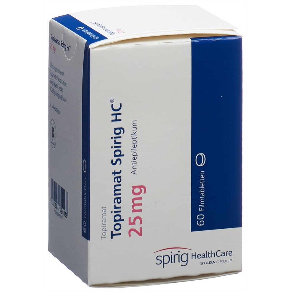 TOPIRAMAT Spirig HC cpr pell 25 mg bte 60 pce