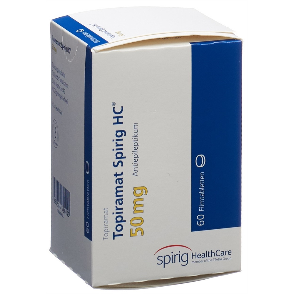 TOPIRAMAT Spirig HC cpr pell 50 mg bte 60 pce