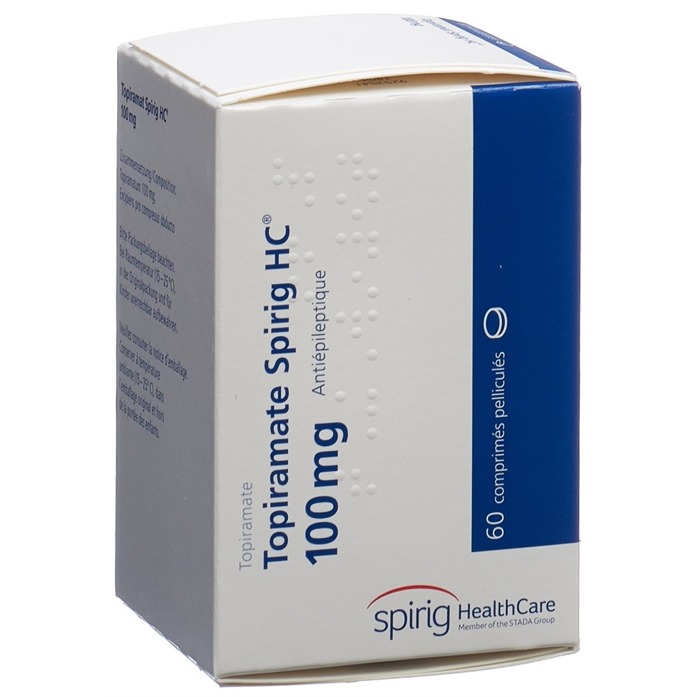 TOPIRAMAT Spirig HC cpr pell 100 mg bte 60 pce