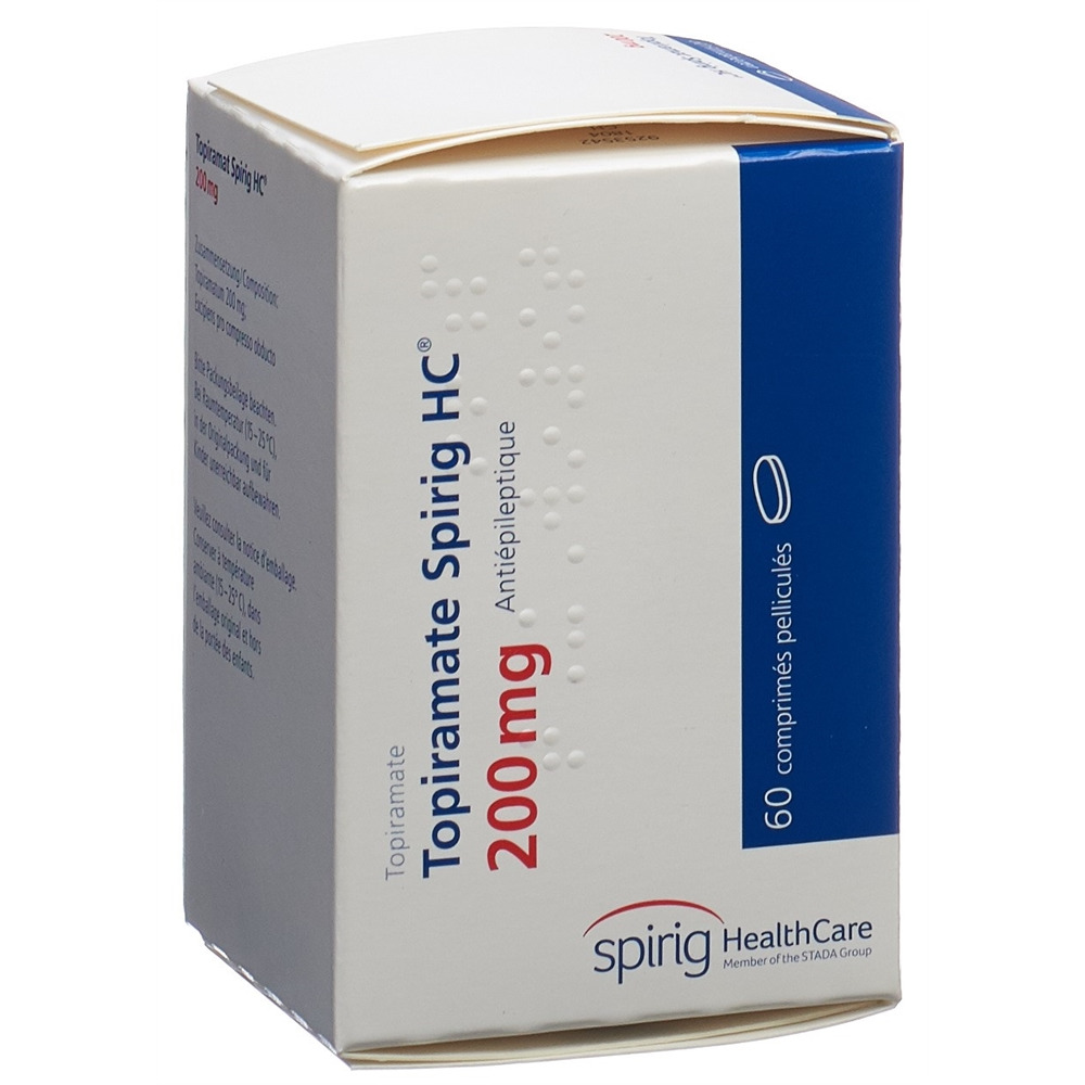 TOPIRAMAT Spirig HC cpr pell 200 mg bte 60 pce