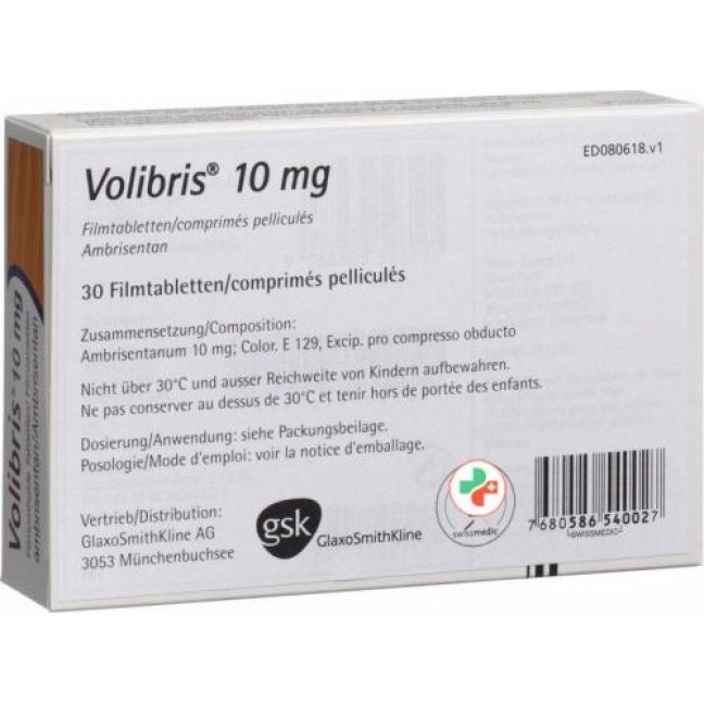 Volibris 10 mg, Filmtabletten