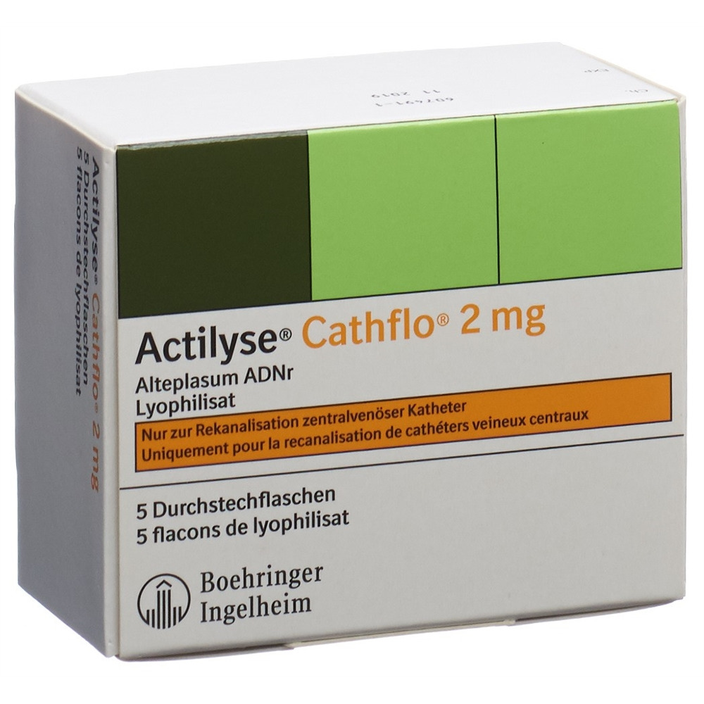 Actilyse Cathflo 2mg, Pulver zur Herstellung einer Injektionslösung