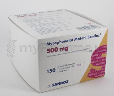MYCOPHENOLAT-MOFETIL Sandoz 500 mg 150 pce