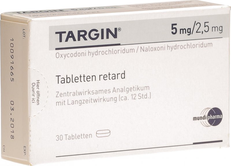 Targin 5 mg/2.5 mg, Tabletten retard