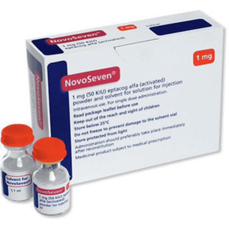 NovoSeven 1 mg, Pulver und Lösungsmittel zur Herstellung einer Injektionslösung