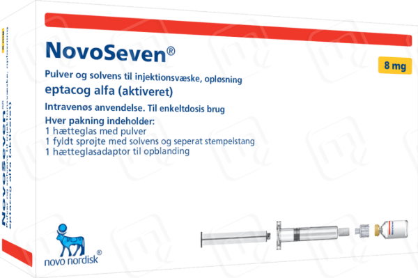NovoSeven 8 mg, Pulver und Lösungsmittel zur Herstellung einer Injektionslösung