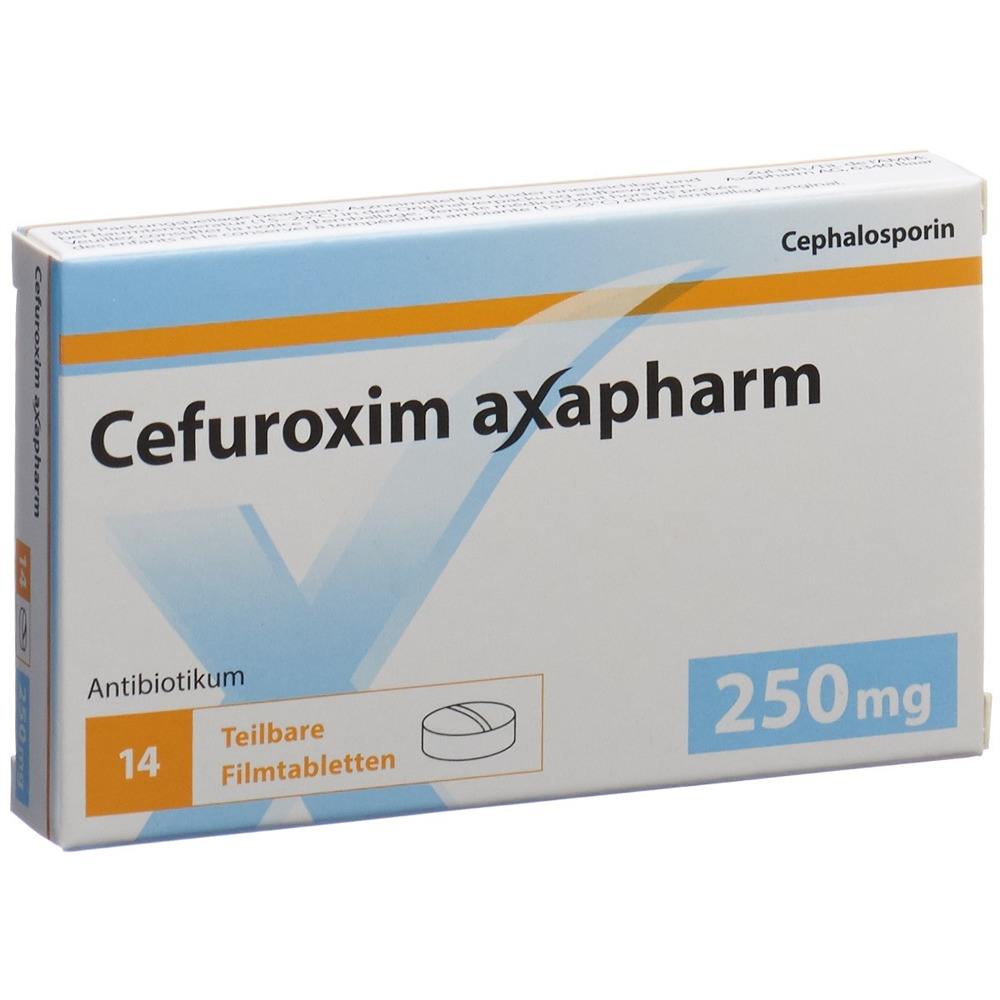 CEFUROXIME axapharm cpr pell 250 mg 14 pce