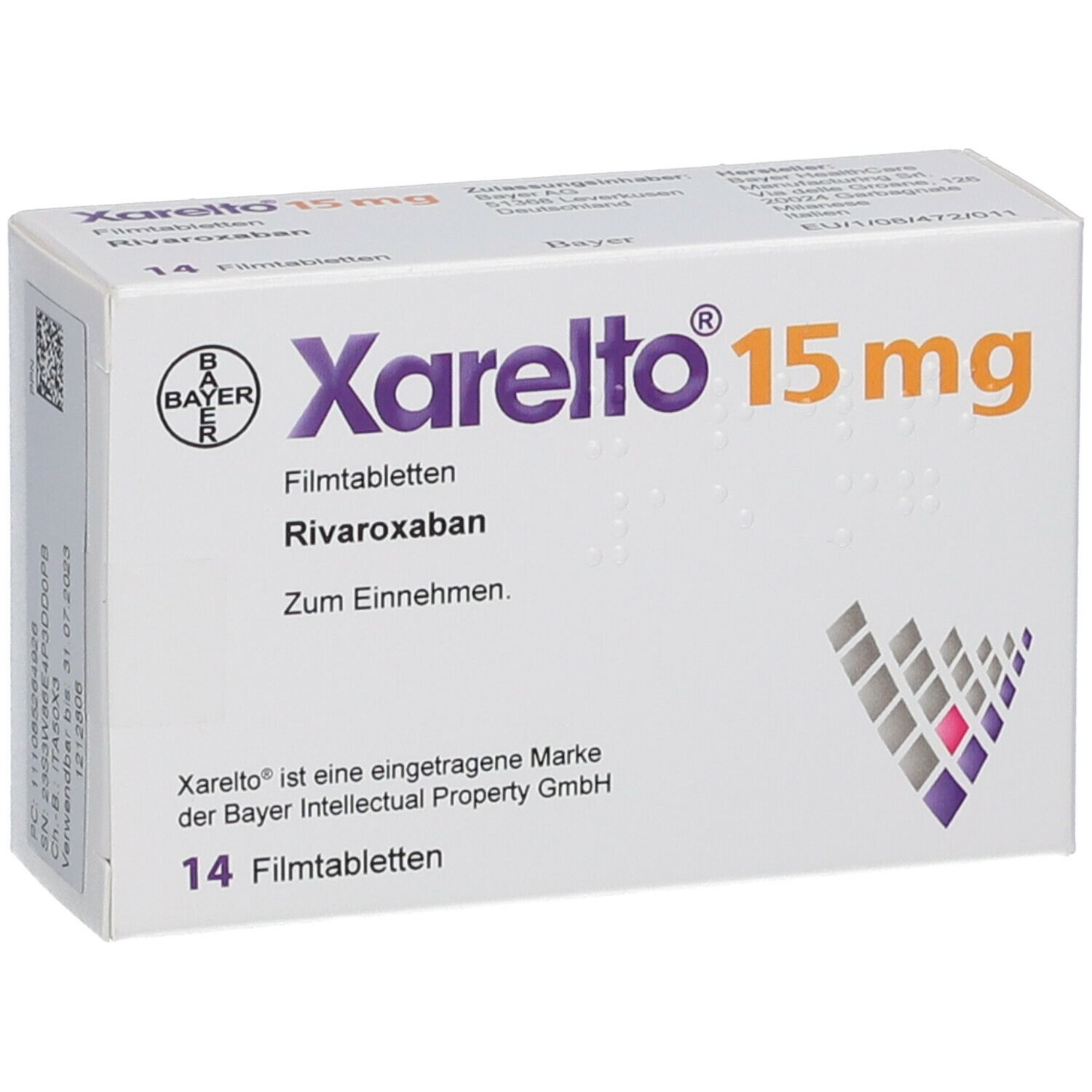 Xarelto 15 mg, Filmtabletten