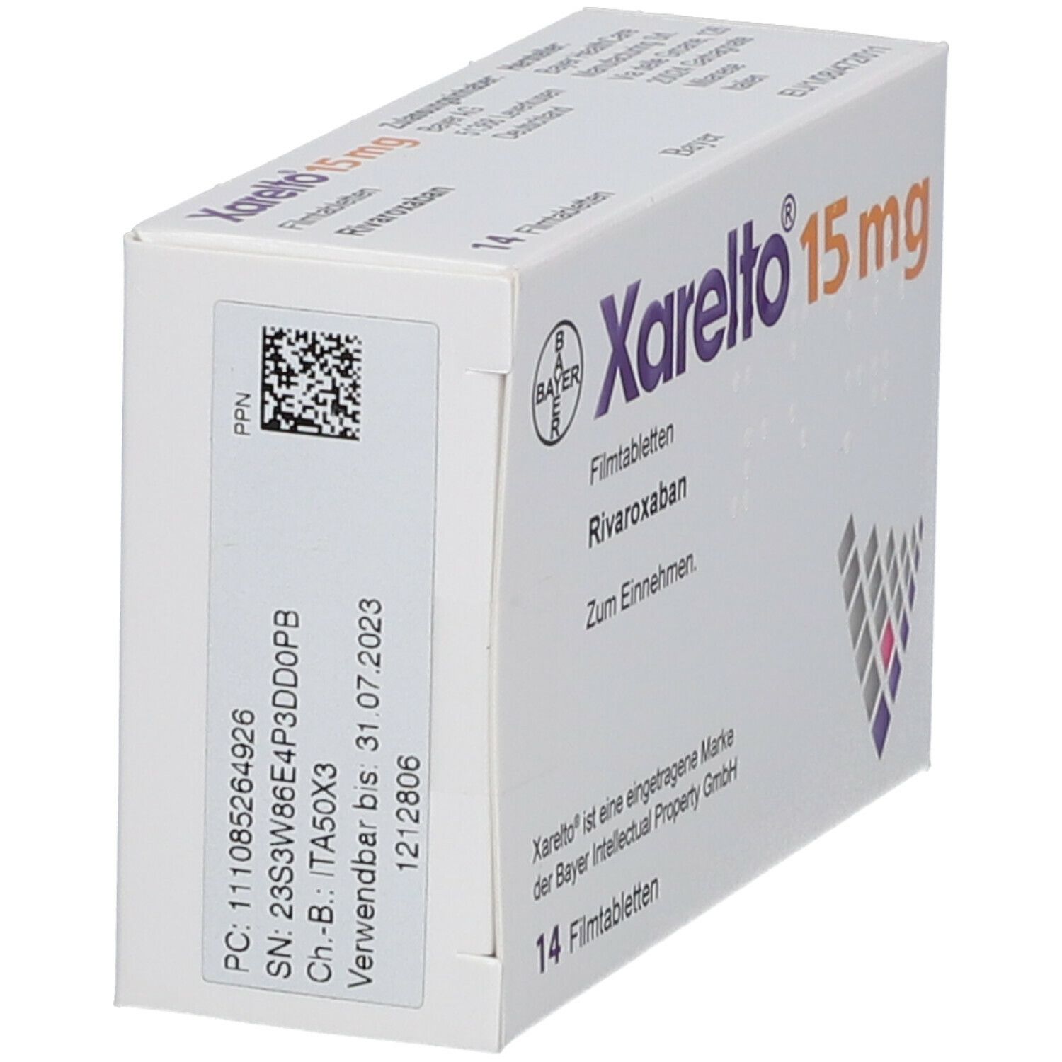 Xarelto 15 mg, Filmtabletten