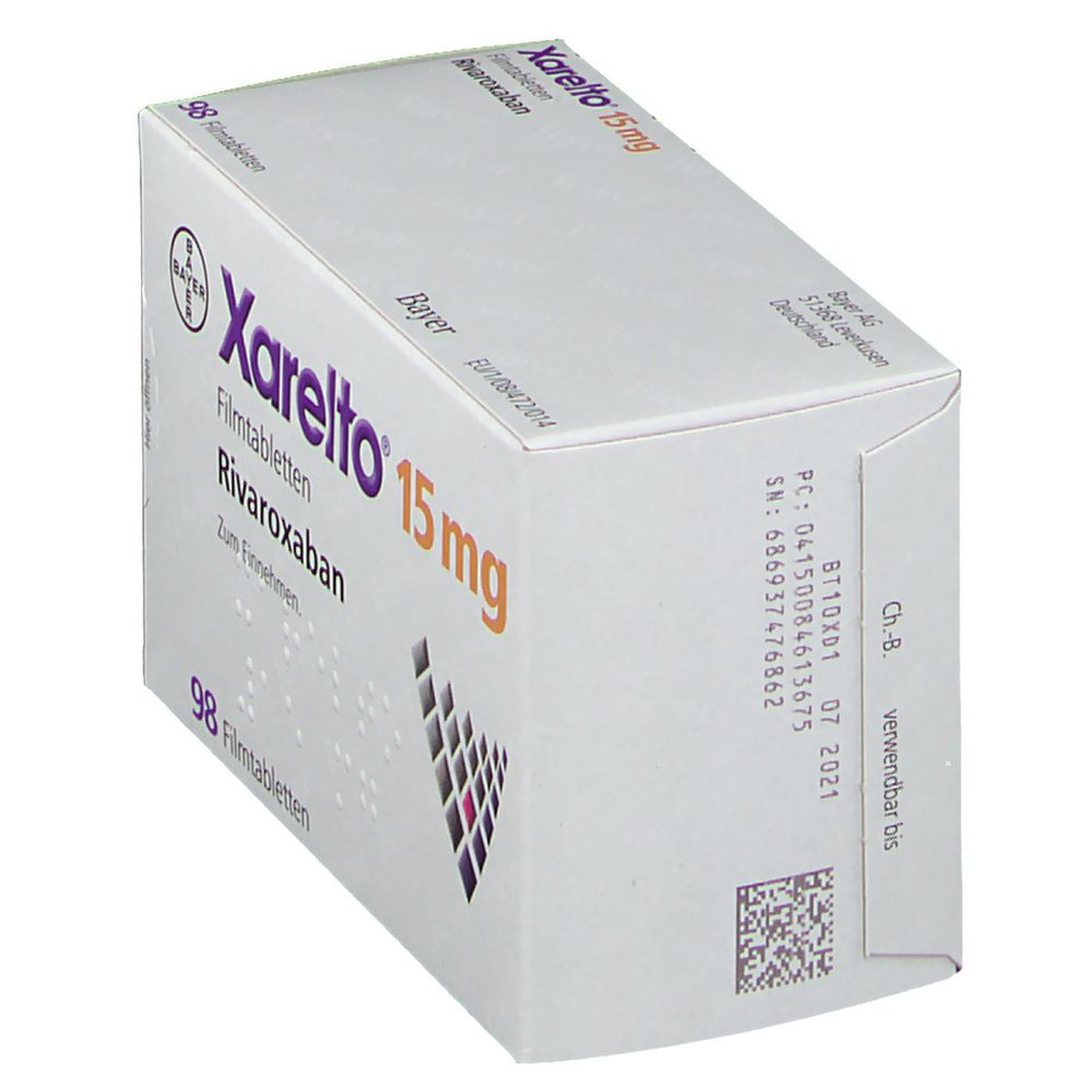 Xarelto 15 mg, Filmtabletten
